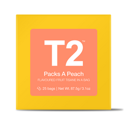 T2 Packs A Peach Teabag Gift Cube 25pk - Twin Flame Collections
