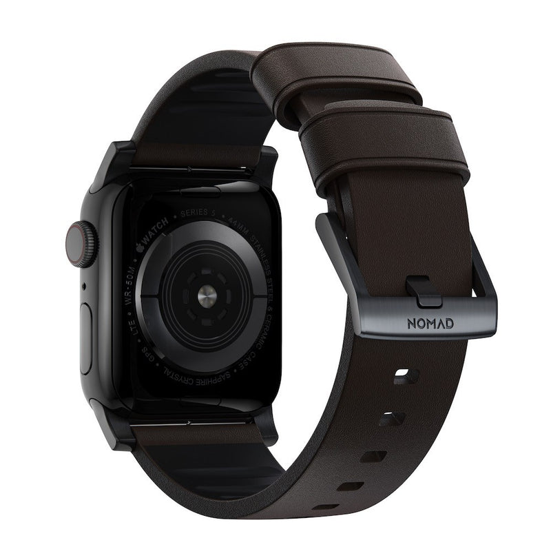 Nomad - Active Strap Pro - Apple Watch 45/44/42mm - Brown - Black